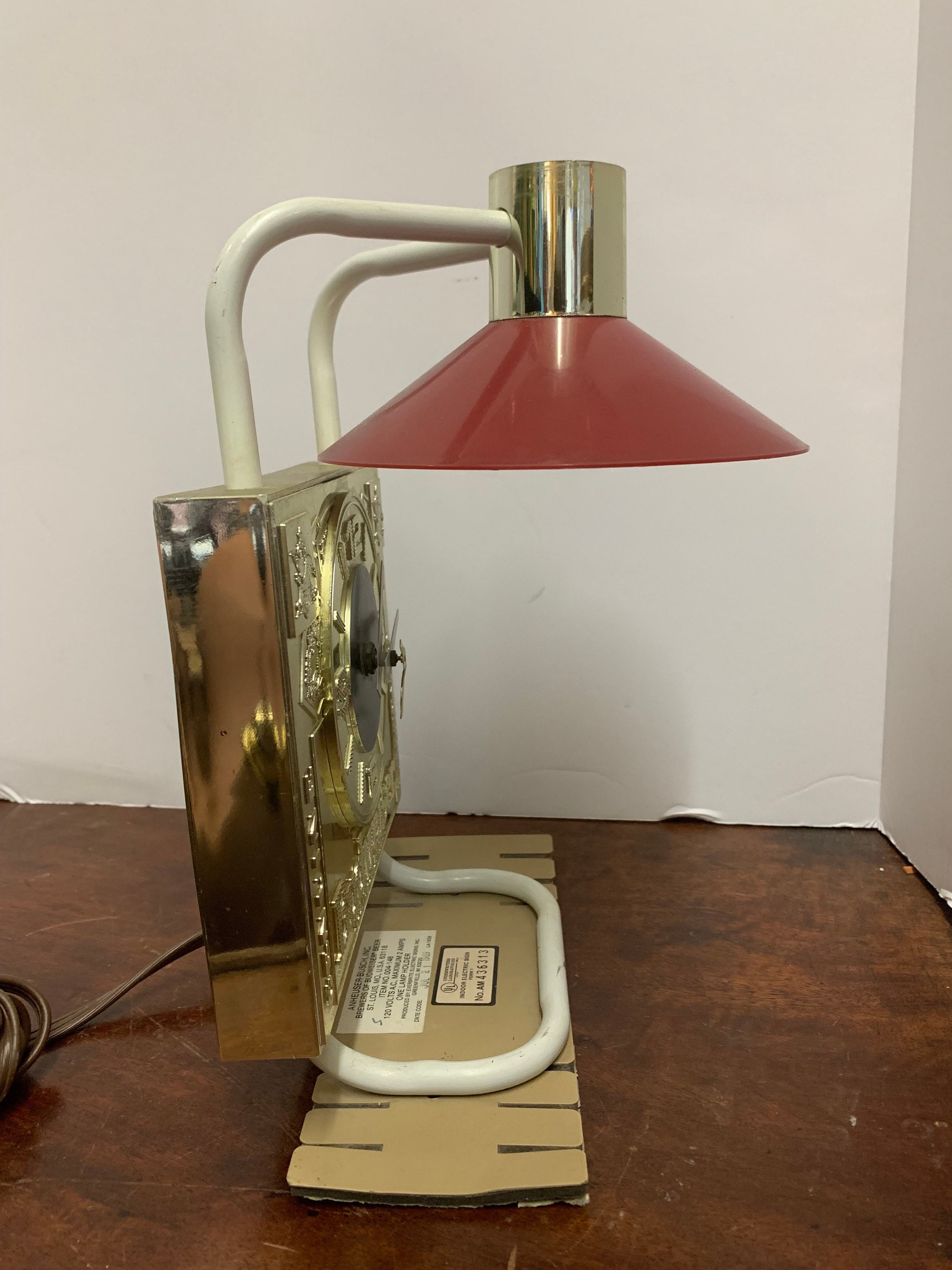 1980s Budweiser Pub Lamp With Clock - Etsy