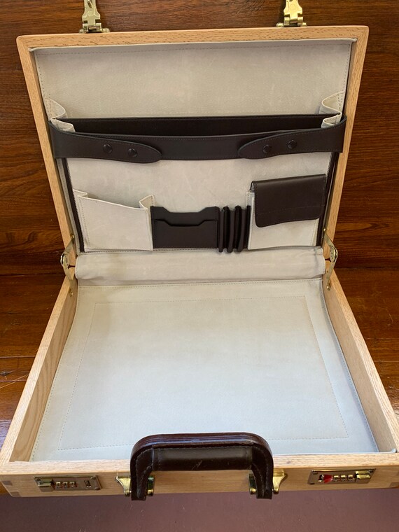 Oak Wood Suitcase Handcrafted by Alfred Haynes - image 6