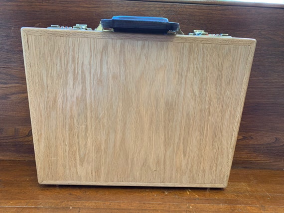 Oak Wood Suitcase Handcrafted by Alfred Haynes - image 1
