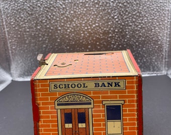 1940s Lithograph School Bank