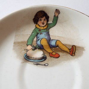 Vintage Tuscan Child's Teacup. 1910s Tuscan Nursery Rhyme Tea Cup And Saucer, With Little Bo Peep And Jack Horner. A Rare Christening Gift image 7