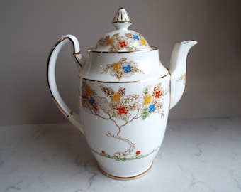 Vintage Royal Standard Teapot. 1930s Teapot With Hand Painted Flowers. Antique English China Teapot For A Vintage Tea Party or Afternoon Tea