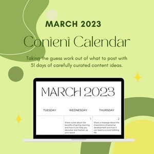 March 2023 Social Media Content Calendar | Social Media Marketing | Social Media Manager | Content Creator | Small Business Owner