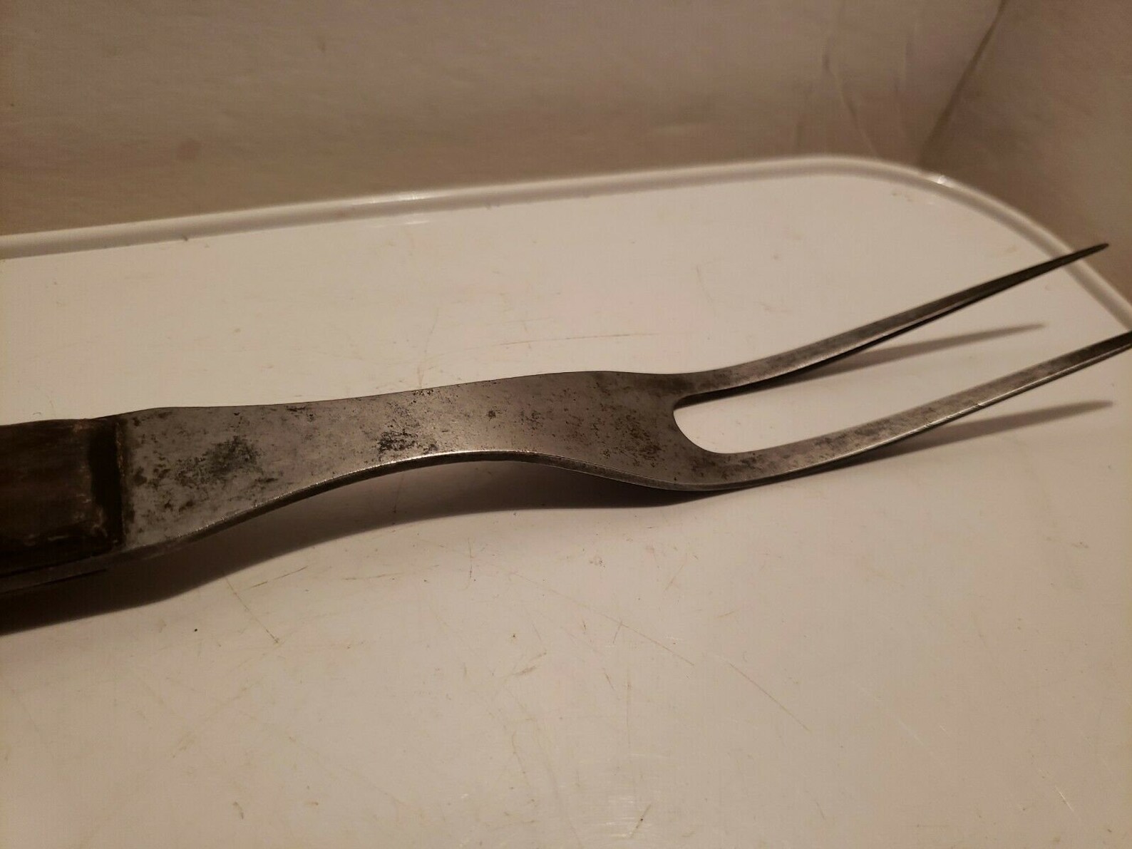 Vintage 2Prong Serving Fork W/Wooden Handle 13 Length Etsy