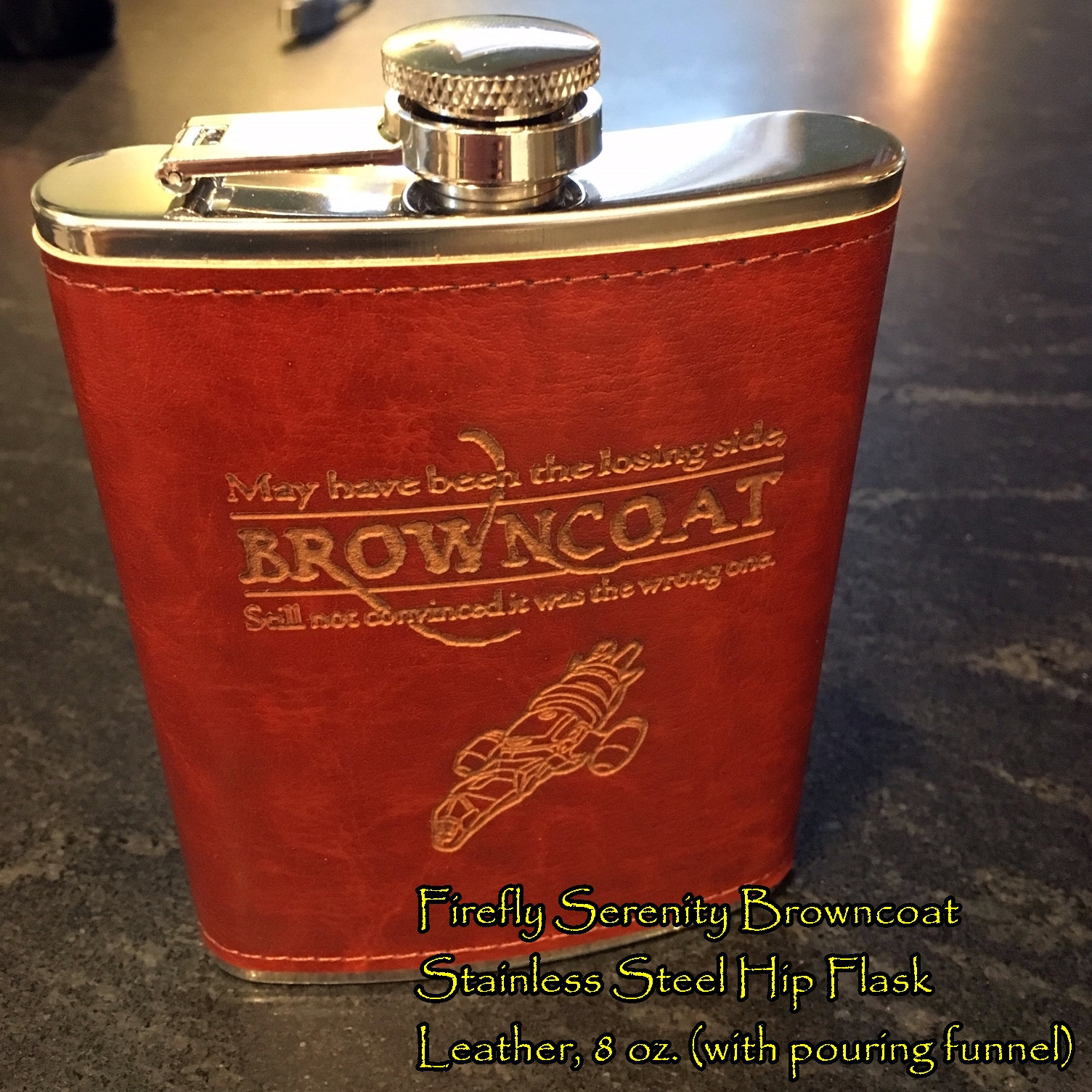 Download Stainless Steel Firefly Serenity Browncoat Hip Flask Leather Wine Glasses Charms Barware Colonialgolfhart Com