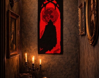 Original Gothic Wandbehang-Anleitung für das Fensterbild - Gothic Vampirschaubild
