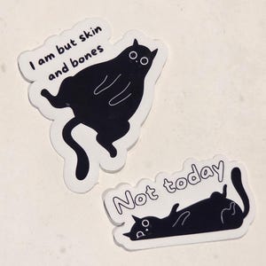 Black Cat Stickers - WATERPROOF & DURABLE