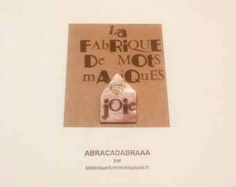 BROCHE Maison MAGIQUE contenant de l’AMOUR par Lfdmm