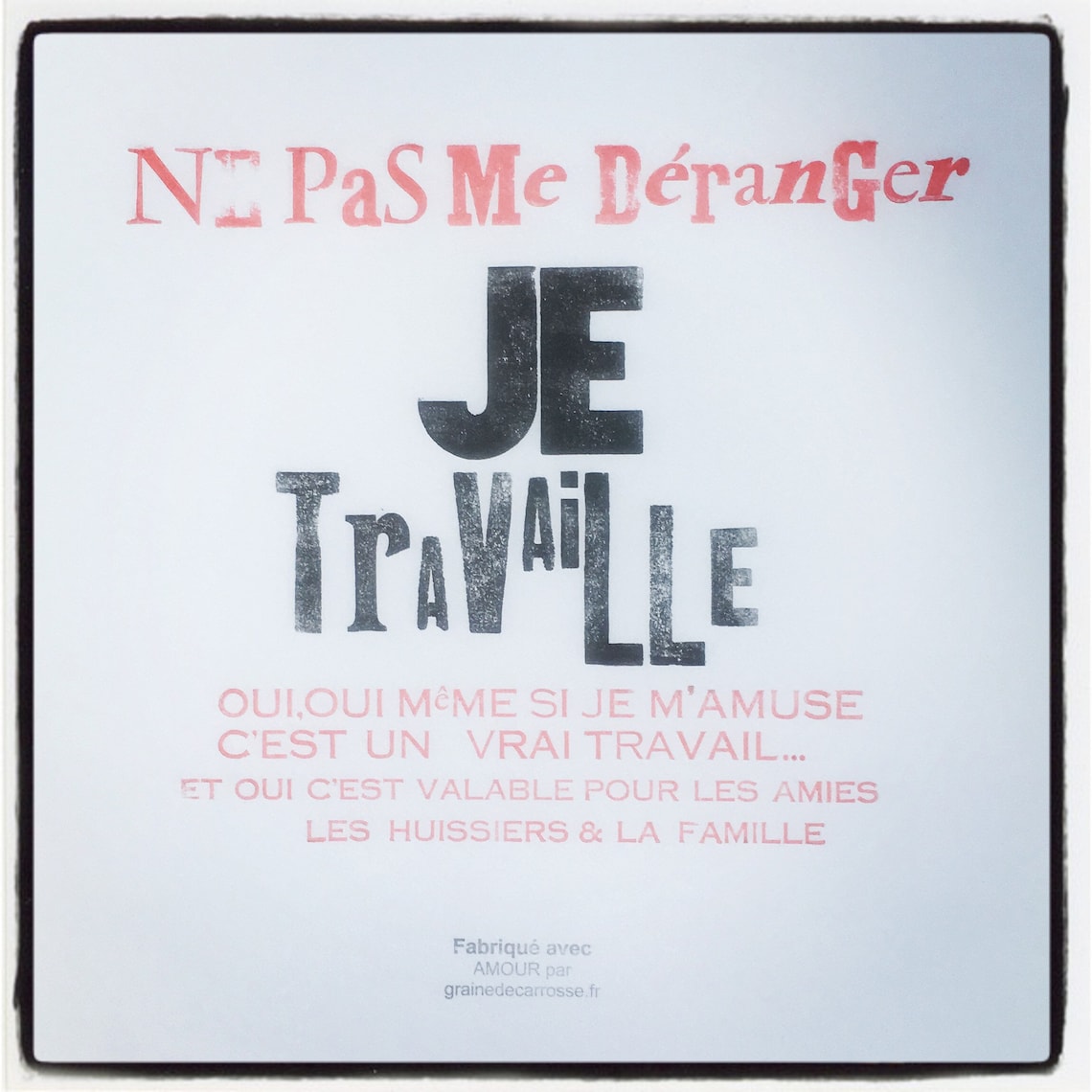 AFFICHE Ne pas déranger JE TRAVAILLE Etsy France