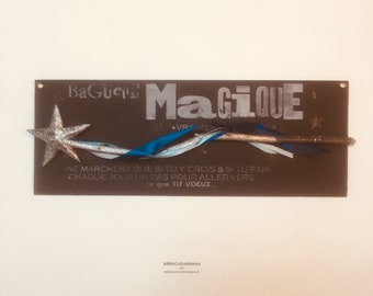 Baguette magique GRISE & BLEUE  [Pièce Unique]