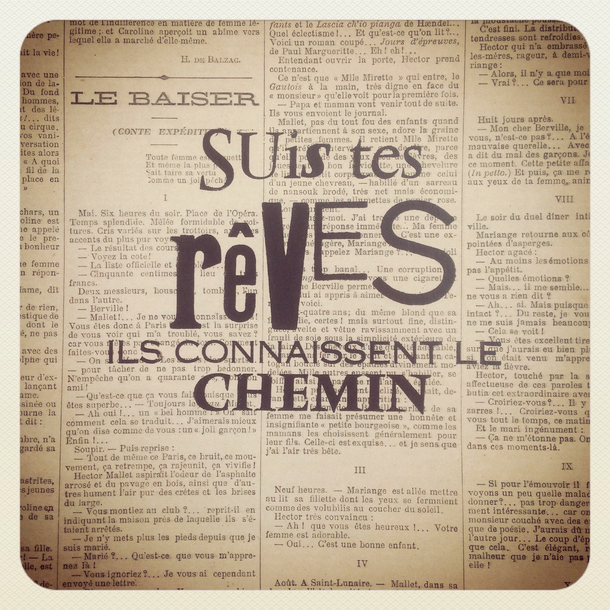 Poster Suis Tes Rêves Ils Connaissent Le Chemin