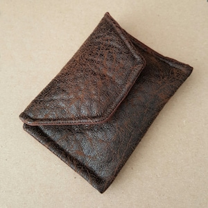 Cartera marrón, cartera de hombre, cartera unisex, cartera pequeña, cartera blanda, regalo para hombre, regalo para novio, regalo para, cartera de un bolsillo