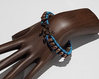 Handgemachtes Turquoise Armband Boho Handarbeit Schmuck 19 cm