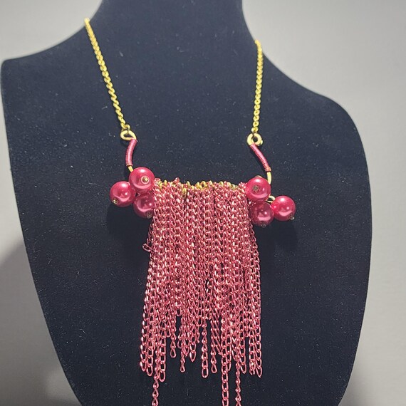 Dusty Pink Tassel Necklace Jewelry Bundle Long Tassel Necklace. Long Beaded Necklace. Long Necklace  main image 4