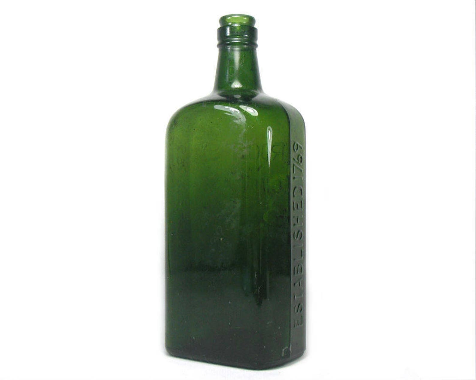 9 Vintage Green Gin Bottle Gordon's Gin Bottle Etsy