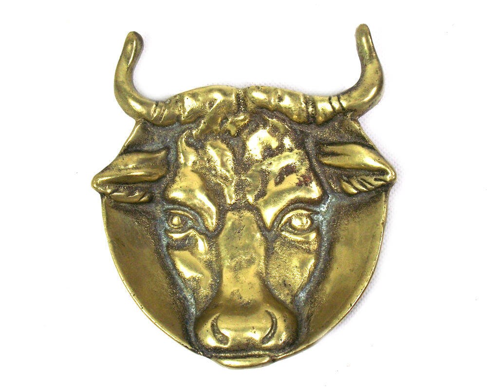 Vintage Brass Bull Dish Brass Bull Trinket Bowl Brass Pin Etsy