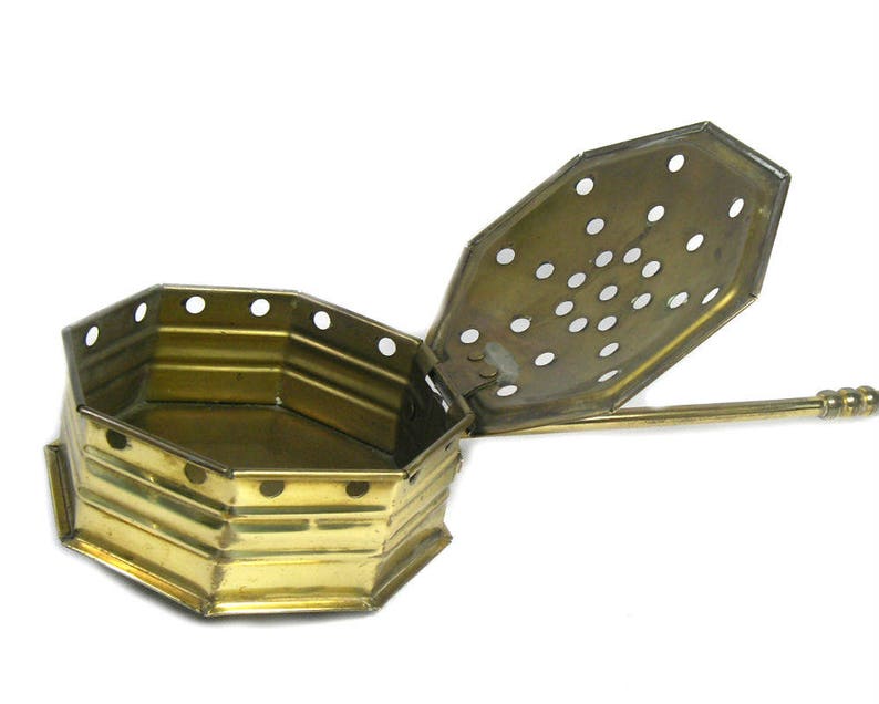 Vintage Brass Bed Warmer English Brass Bed Warmer Rustic Etsy