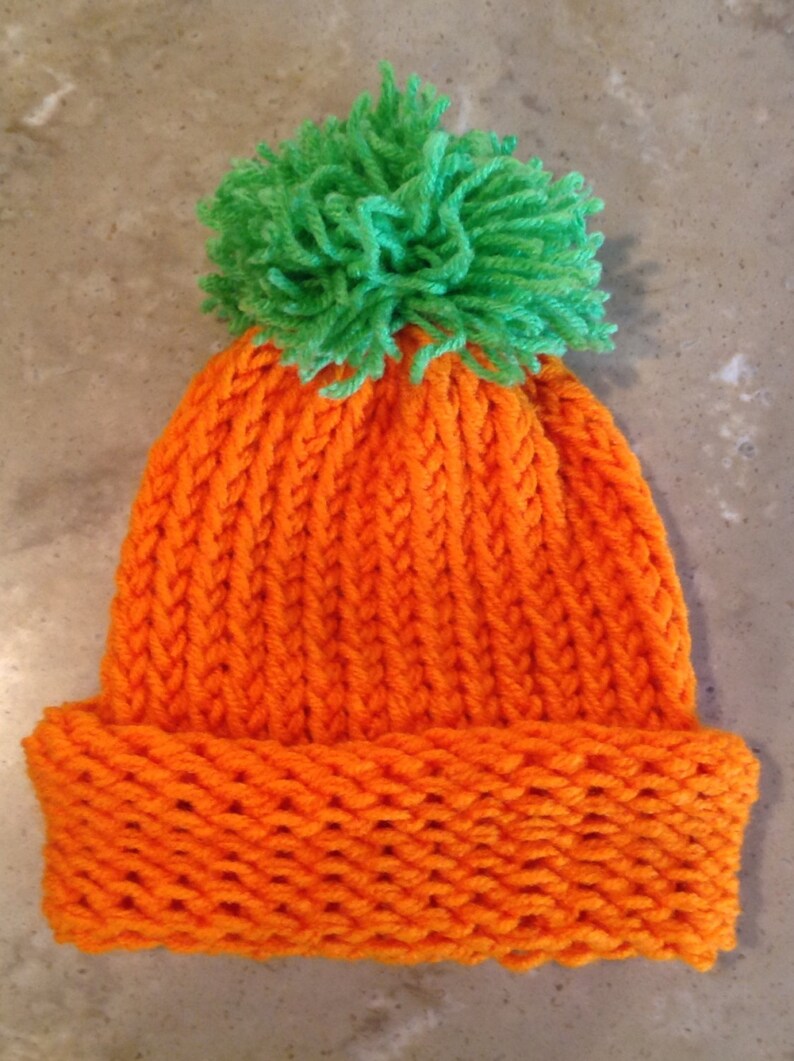 Pumpkin Hat Halloween Fall Holiday Preemie Baby Infant Toddler Child/'s Teen Adult Knitted Winter Hat