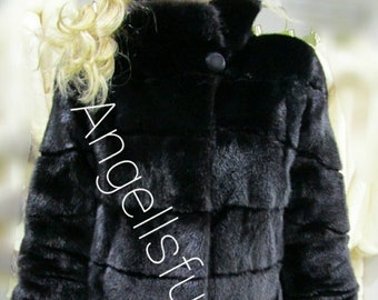 MINK FULLPELTS COAT!Brand New Real Natural Genuine Fur!