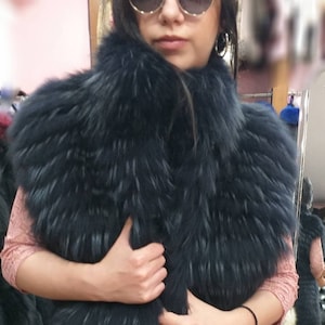 FINN RACOON Vest!Order Any color!Brand New Real Natural Genuine Fur