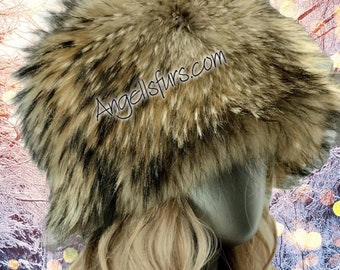 FINN RACCOON Fur HAT!Brand New Real Natural Genuine Fur