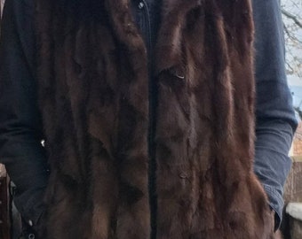 MINK FUR VEST!vest!Order any color!Brand New Real Natural Genuine Fur!