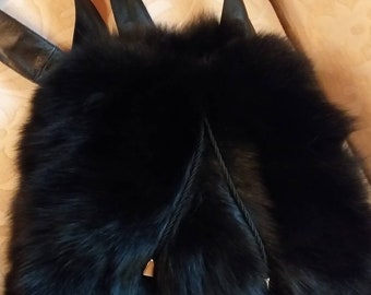 BLACK FOX BACKPACKS!Order Any color!Brand New Real Natural Genuine Fur!