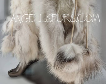 FOX LEG WARMERS!Brand New Real Natural Genuine Fur!
