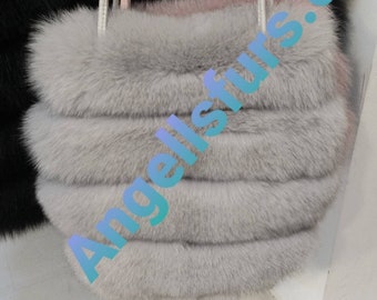 FOX FULLPELTS Fur Bags! Order Any color!Brand New Real Natural Genuine Fur!