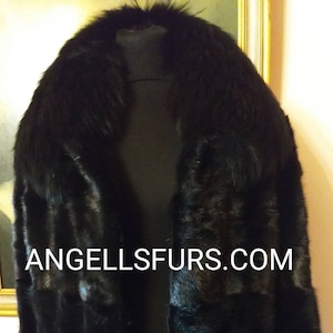MEN&#39;S NEW fur jacket!Real Natural Black MINK Fur!