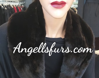 MINK FUR COLLAR!Fullpelt and Unisex!Brand New Real Natural Genuine Fur!