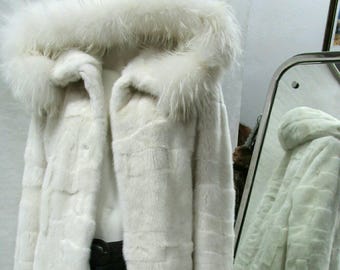 MEN'S New Real Natural Long MINK Fur COAT!