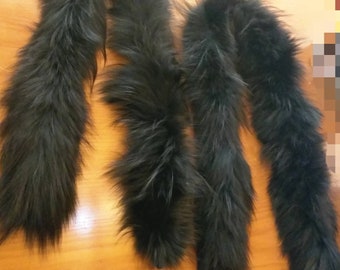 New in! Fluffy Bag STRAPS-belts-scarves from Real BLACK FOX! Order in any color!