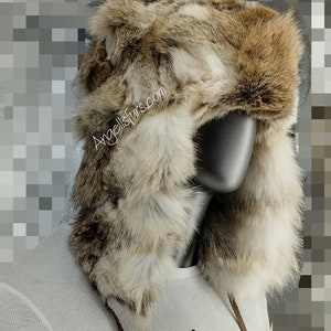 MEN&#39;S COYOTE Trapper Hat!Brand New Real Natural Genuine Fur!