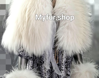 LONG FOX Collar Scarf Etol!Brand New Natural Real Genuine Fur! Unisex