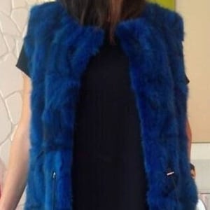 MINK FUR VEST!Order Any color!Brand New Real Natural Genuine Fur!