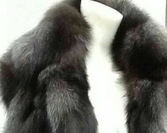 MEN'S SILVER FOX Vest!Brand New Real Natural Genuine Fur!