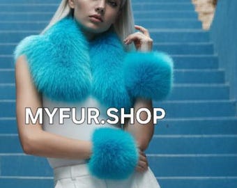 FOX COLLAR And CUFFS! Order in any color!Brand New Real Natural Genuine Fur