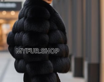 BLACK FOX FULLPELTS Jacket!Order Any color!Brand New Real Natural Genuine Fur!