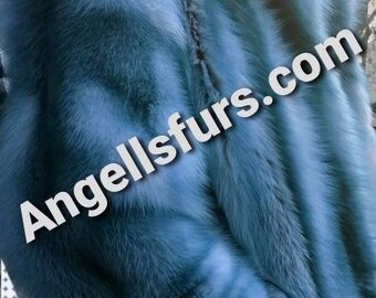 Men'S New Real LIGHT BLUE Silver Frost Fullpets FOX Coat!Order Any Color!