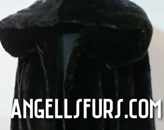 MEN'S HOODED MINK Fur!Brand New Real Natural Genuine Fur!