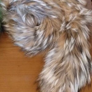COYOTE FUR SCARF!Brand New Real Natural Genuine Fur!