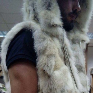 20-60代からのファッション通販  Collectible Men's Long Style Vest Men's Genuine Fur Coat ジャケット・アウター