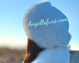 FOX and REX Fur Hat Combination!Brand New Real Natural Genuine Fur!