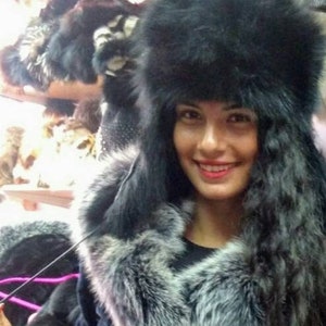 Chapéu BLACK FOX TRAPPER! Pele genuína, natural e verdadeira!
