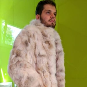 MEN&#39;S FOX FUR Jacket!Brand New Real Natural Genuine Fur!Order Any color!
