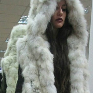 Hooded Fox Fur Vest!Brand New Real Natural Genuine Fur
