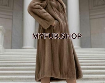MINK FULLPELTS Fur Coat!Brand New Real Natural Genuine Fur!