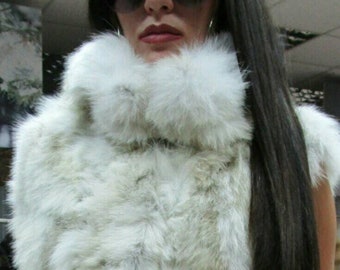 REAL FOX FUR Vest!Brand New Natural Genuine Fur!