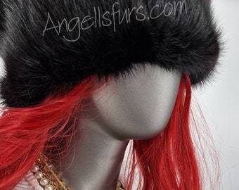 MINK FUR HEADBANDS-Bans-Collars in Any color!Brand New Real Natural Genuine Fur!